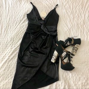 Black asymmetrical dress